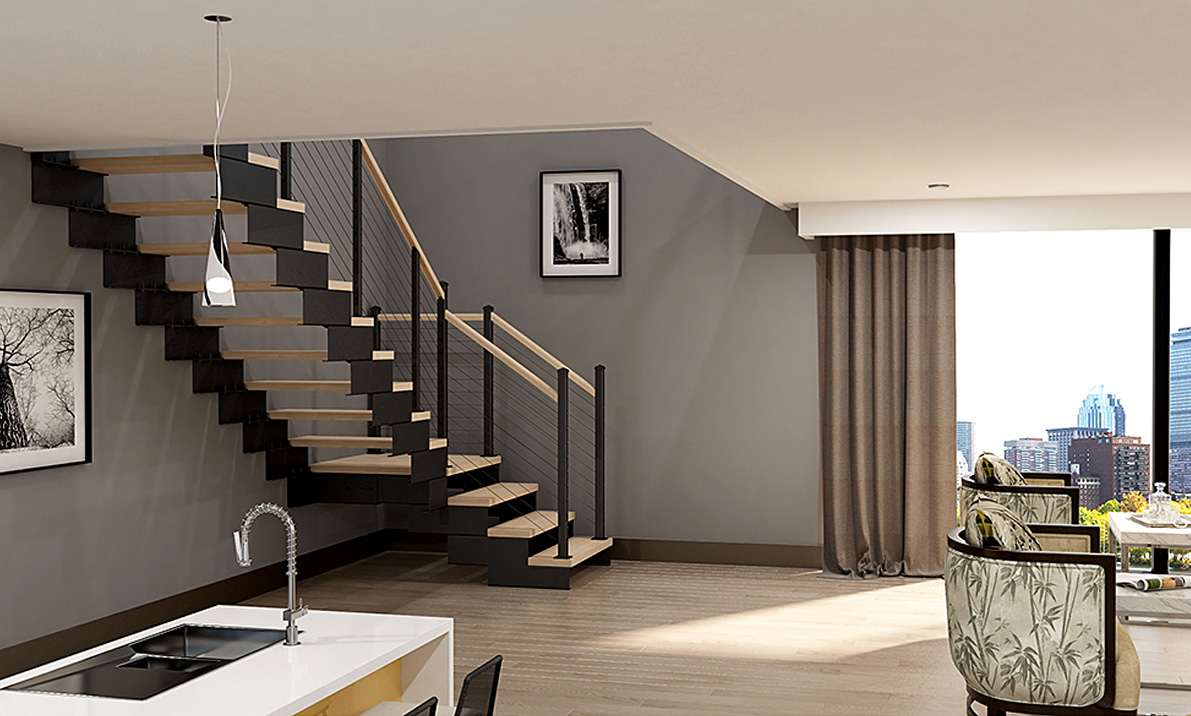 modular frame prefab straight staircase for interiors design inspiration gallery