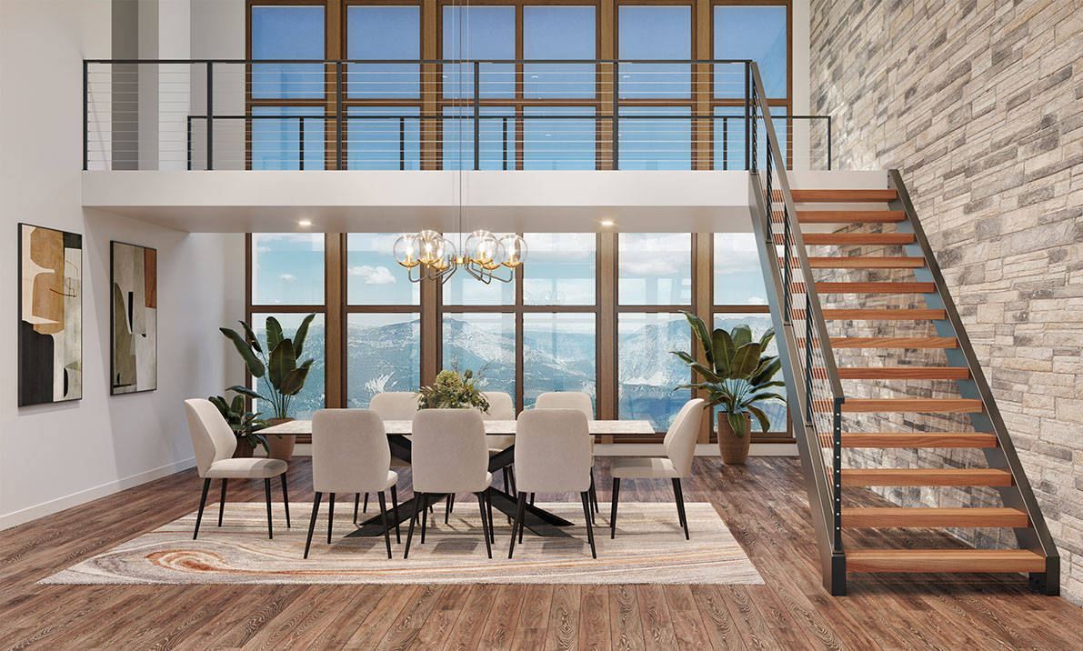 floating stairs for indoor spaces