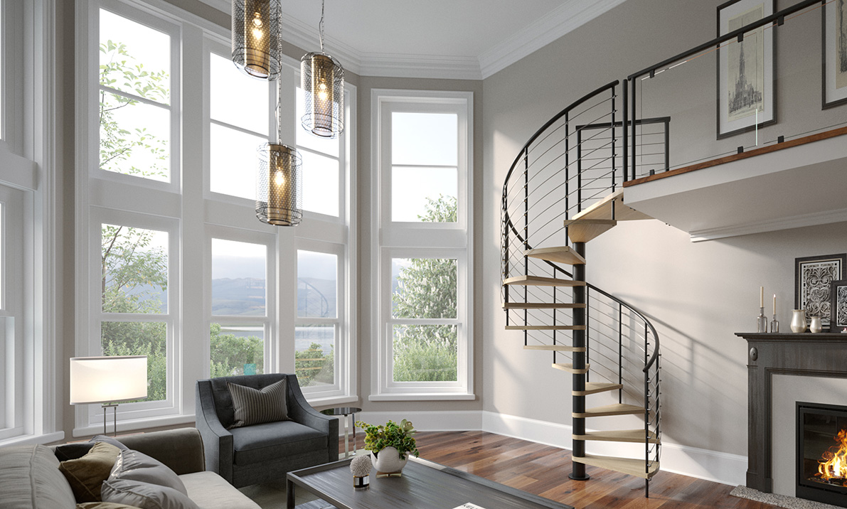 quick ship kinetic spiral staircase kit