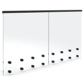 glass rail option for floating stairs