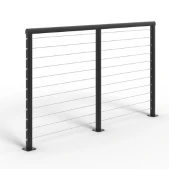 cable rail option for floating stairs