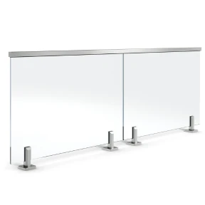 glass railing options for floating stairs
