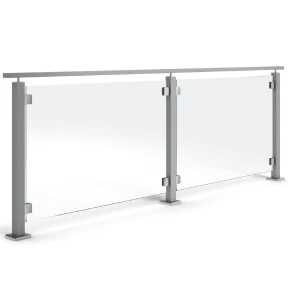 glass railing options for floating stairs