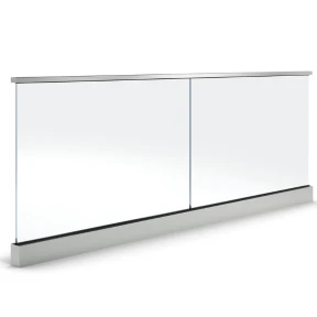 glass railing options for floating stairs