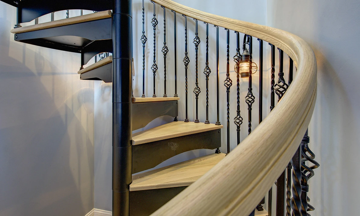 browse forged iron spiral staircases