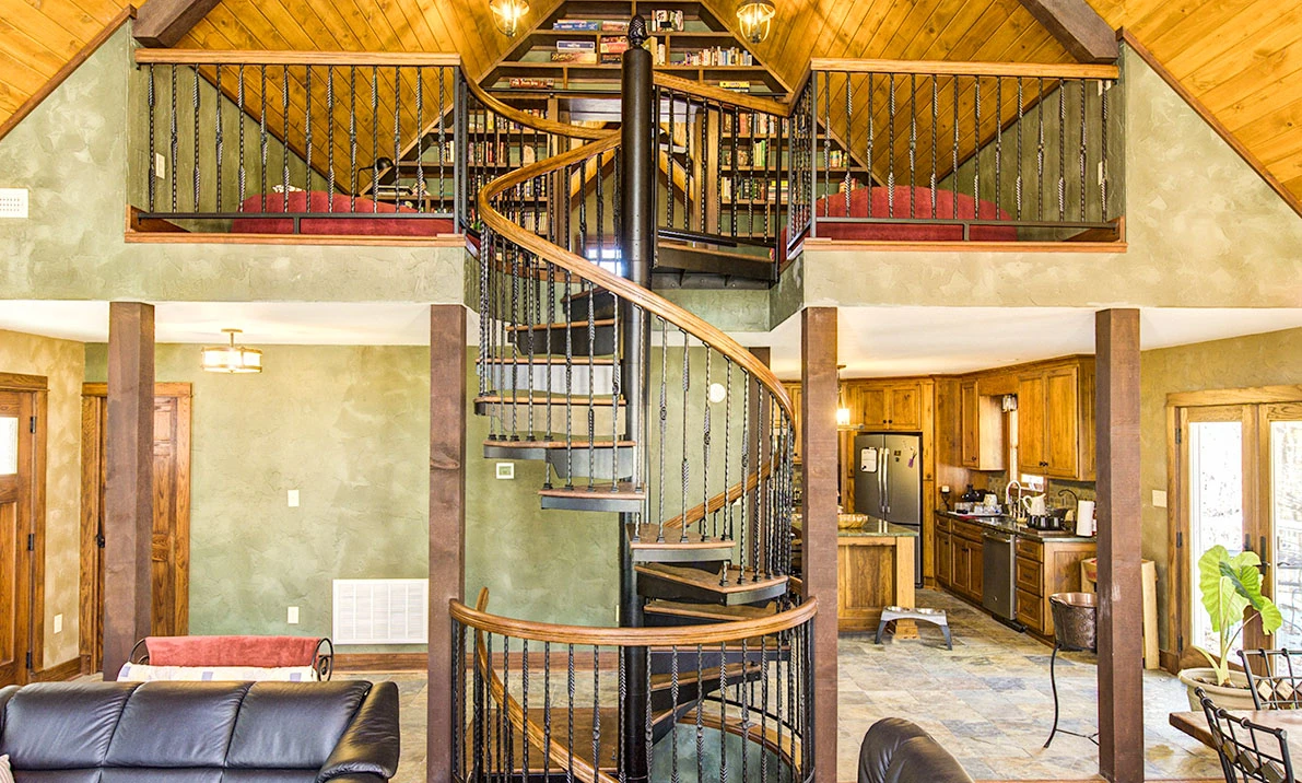 Rustic Spiral Stairs