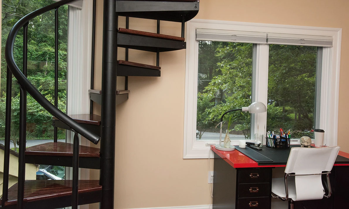transitional spiral staircase designs