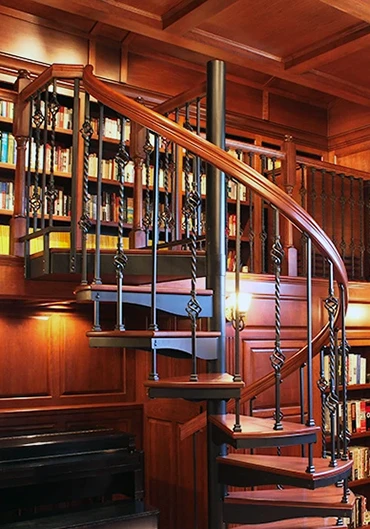 victorian spiral stairs card