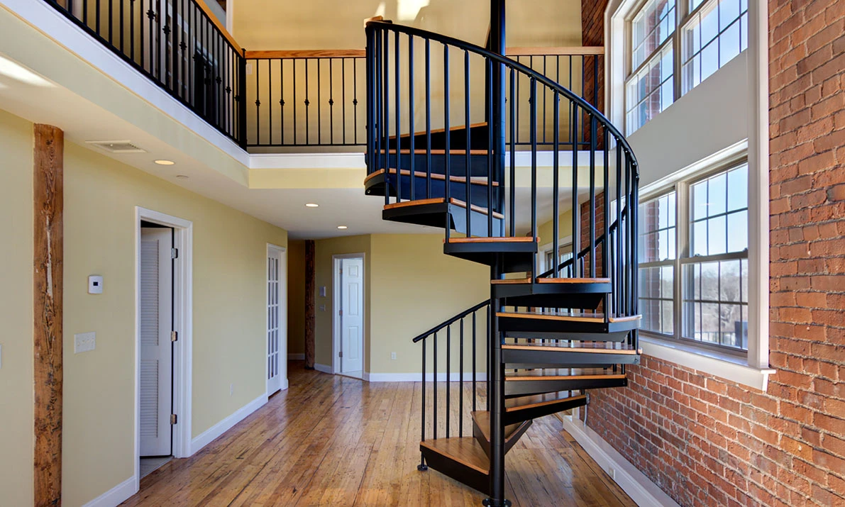 steel spiral staircase that meets building code ibc irc
