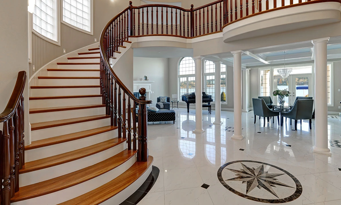 curved wood staircases