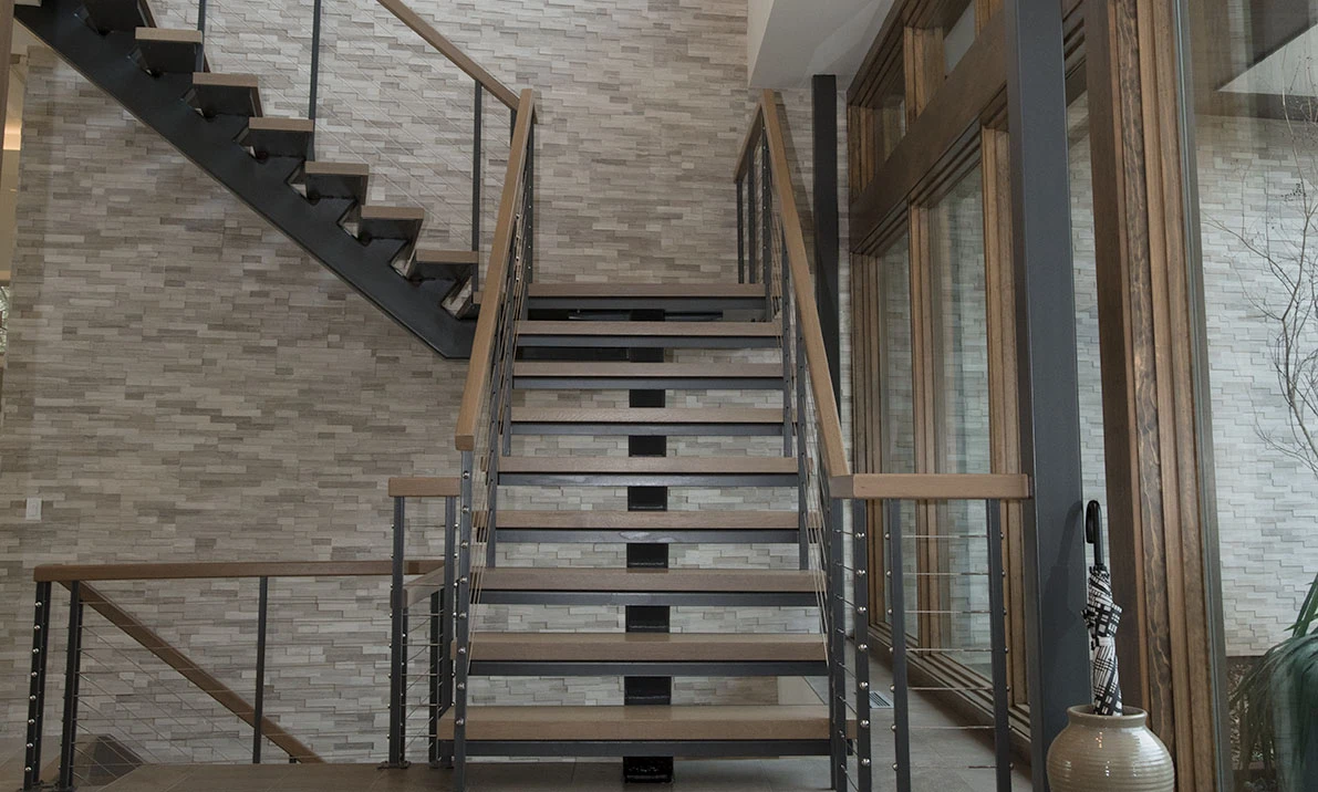 interior mono stringer floating stair design inspiration gallery
