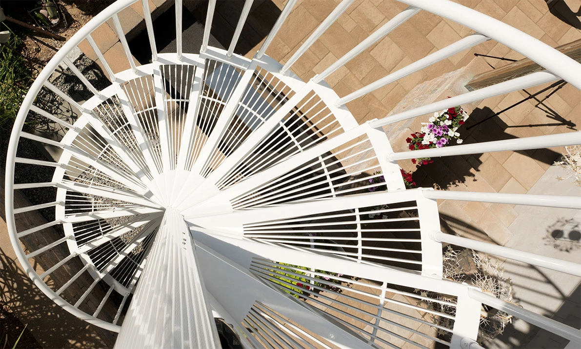 spiral staircase dimensions and rotation information