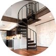elevated spiral stair