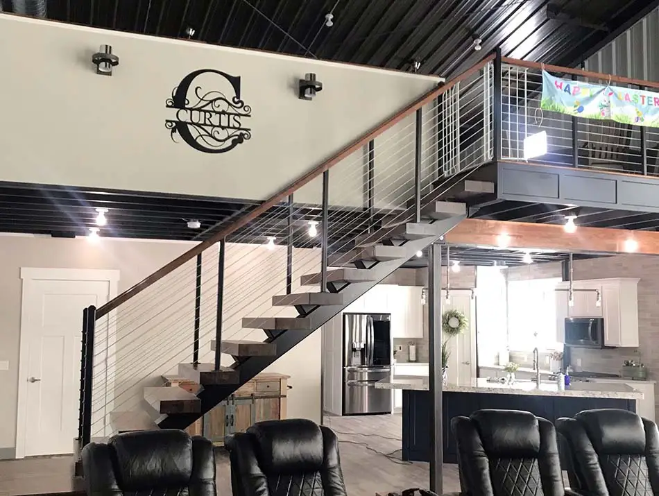 high strength floating stair main pla