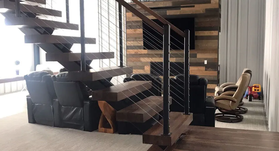 Steel Mono Stringer Floating Stair