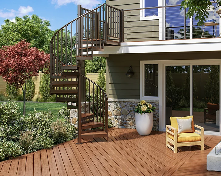 Trex® Spiral Stairs | Composite Outdoor Spiral Stairs by Paragon