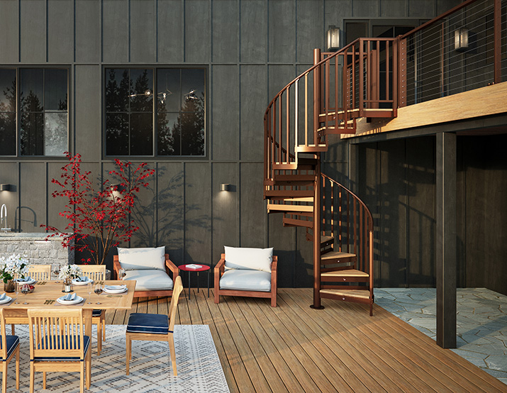 Trex® Spiral Stairs | Composite Outdoor Spiral Stairs by Paragon
