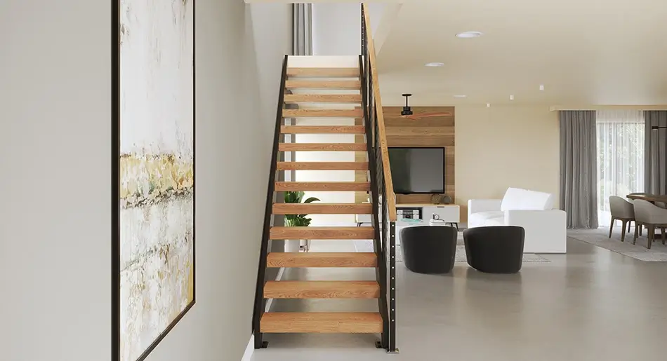 Floating Stair - The Summit Channel Side Stringer | Paragon Stairs