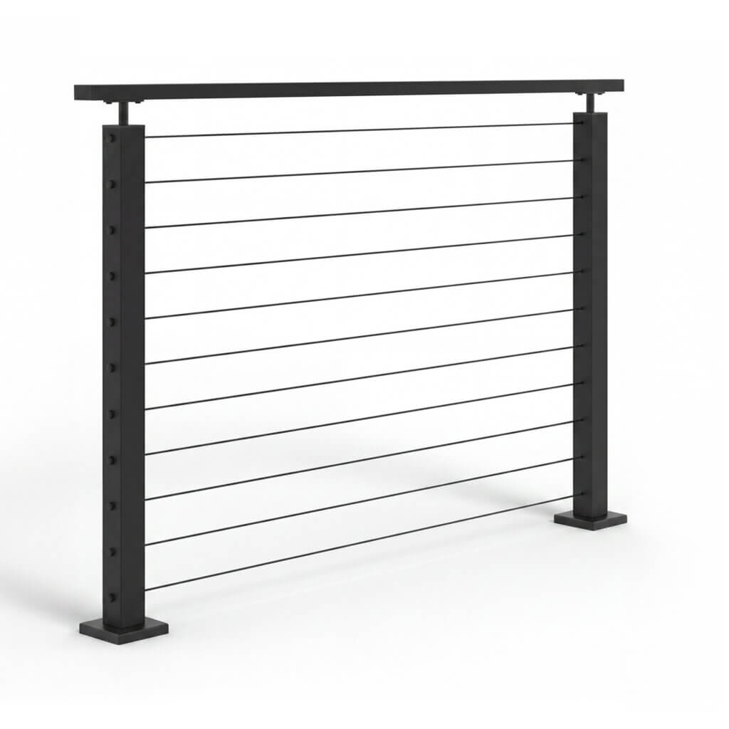 Lynx - Black Posts with Black Cable Infill