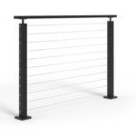 Lynx Railing Systems - Black Posts with Silver Cable Infill